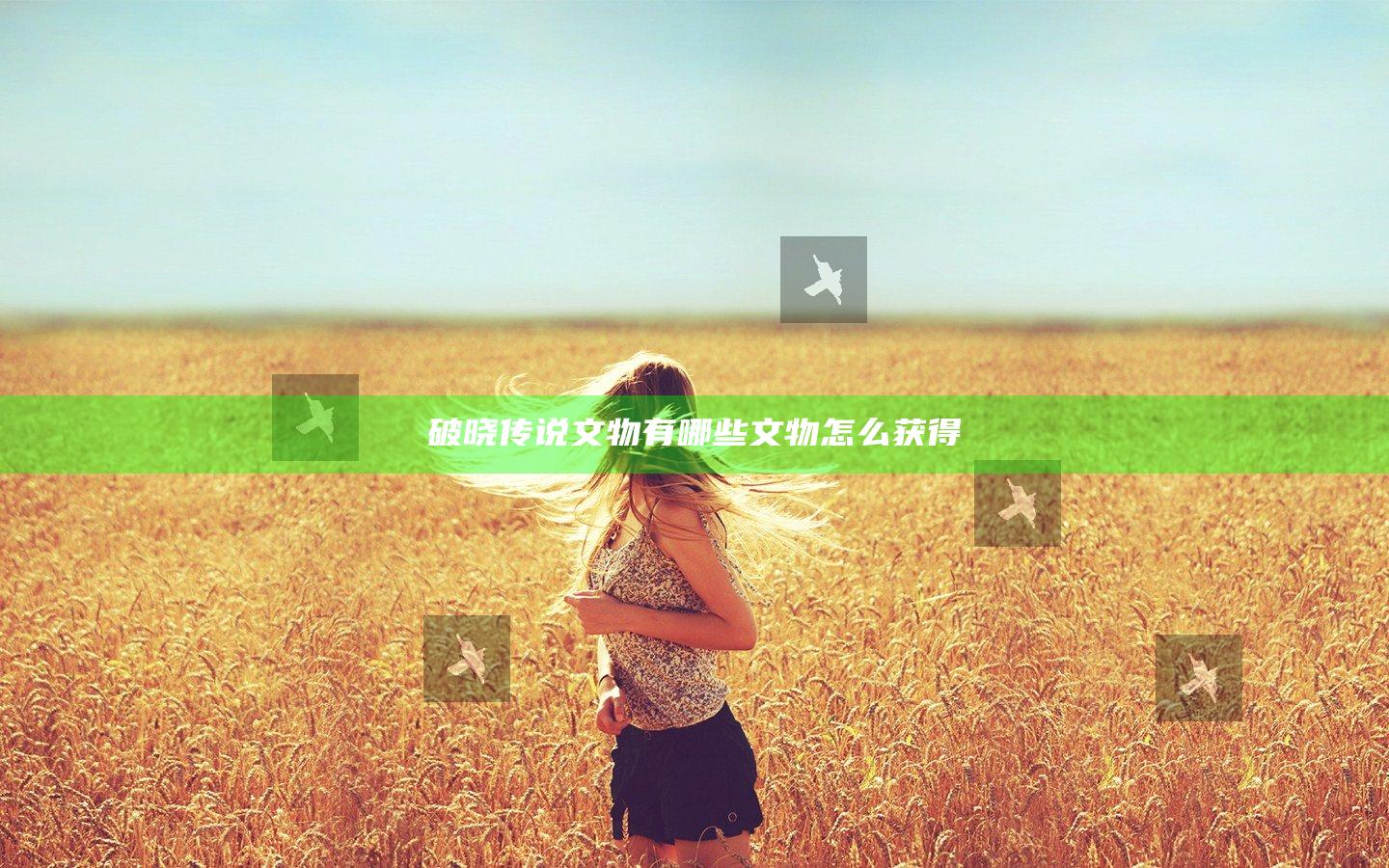 破晓传说文物有哪些 文物怎么获得